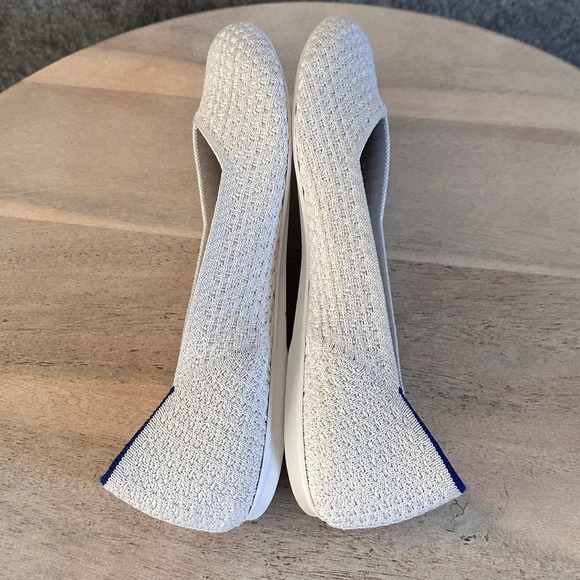 Rothy's The Flat Women's Size 8 US Salt Honeycomb Round Toe Slip On Shoes - Picture 9 of 14